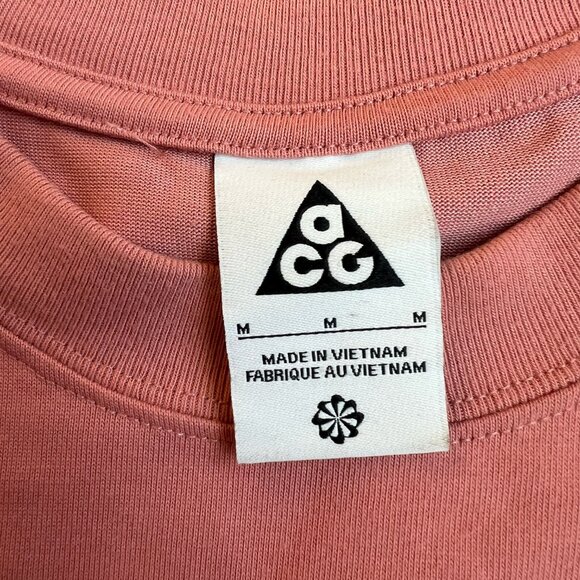 Nike ACG Dri-Fit Long Sleeve T-Shirt Salmon Ripple Graphic Tee Size M - Picture 6 of 7